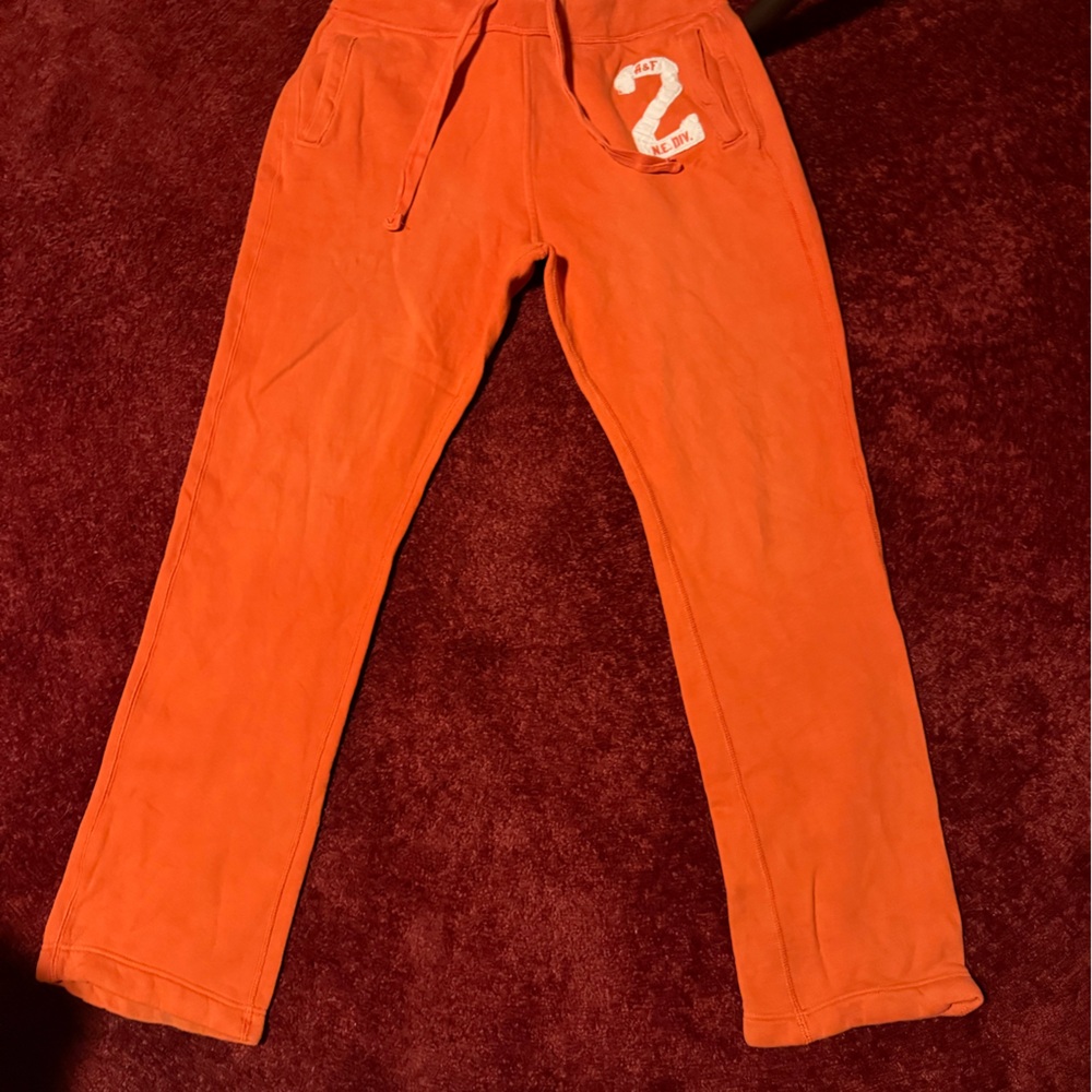 Abercrombie & Fitch Vibrant Orange Sweatpants